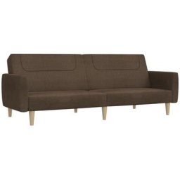 Vidaxl - Canapé-lit à 2 places Marron Tissu Marron