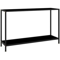 Table console Noir 120x35x75 cm Verre trempé Vidaxl Noir