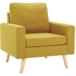 Fauteuil Jaune Tissu Vidaxl Jaune