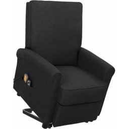 Fauteuil releveur inclinable de massage Noir Tissu Vidaxl Noir