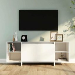 Maisonchic - Meuble tv | Banc tv Armoire de rangement Blanc 130x35x50 cm Aggloméré 14477 - Blanc