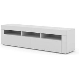 Bim1 - Meuble tv mural et sur pied moreno 160 blanc mat