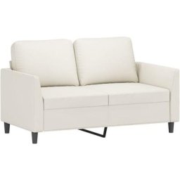 Vidaxl - Canapé à 2 places Crème 120 cm Similicuir Crème