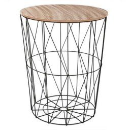 Atmosphera - Table à café Kumi - d 47 x h 57 cm - Noir - Livraison gratuite - Noir