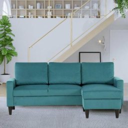 Fox - Canapé D'angle Réversible - Turquoise - 3 places - Style Contemporain - Budwing