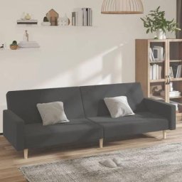 Kalisse - canapé convertible - Moderne Salon Canapé-lit à 2 places - Gris foncé Tissu,220x84,5x69 cm