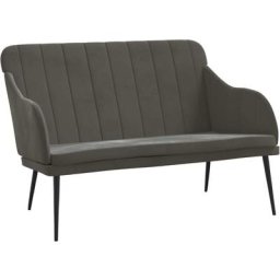 Banc Gris foncé 110x76x80 cm Velours Vidaxl Gris foncé