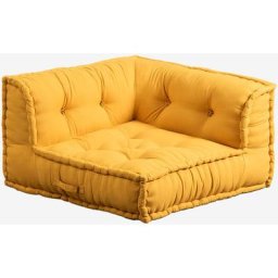Canapé d'Angle Modulable en Coton Dhel SKLUM Jaune Albero - Jaune Albero