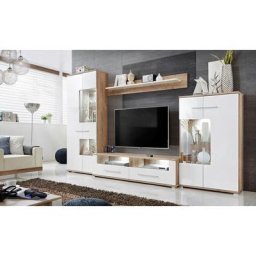 Meubles rangements Sohalia avec armoire pour salon tv led
