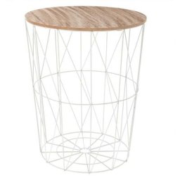 Atmosphera - Table à café Kumi - d 47 x h 57 cm - Blanc - Livraison gratuite - Blanc