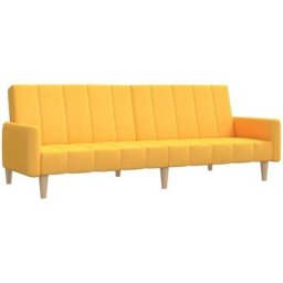 Vidaxl - Canapé-lit à 2 places Jaune Tissu Jaune