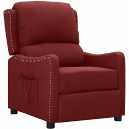 Fauteuil inclinable Rouge bordeaux Tissu Vidaxl Rouge bordeaux