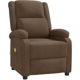Fauteuil de massage Marron Tissu Vidaxl Marron