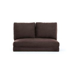 Pouf convertible 2 places Joude Velours Marron foncé - Marron foncé