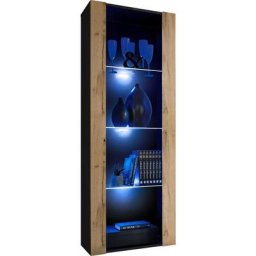 Open Vertical 159 Noir Mat & Wotan Mat LEDs bleues - Noir Mat & Wotan Mat