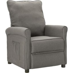 Fauteuil inclinable tv Gris clair Tissu Vidaxl Gris clair
