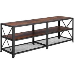 Meuble bas - Meuble de télévision de style industriel, buffet de télévision, banc de télévision