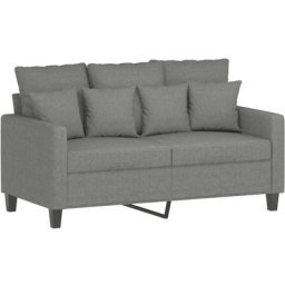 Vidaxl - Canapé à 2 places Gris foncé 120 cm Tissu Gris foncé