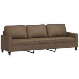 Canapé à 3 places Marron 210 cm Tissu Vidaxl Marron