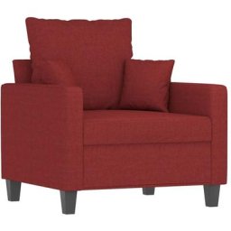 Fauteuil Rouge bordeaux 60 cm Tissu Vidaxl Rouge bordeaux