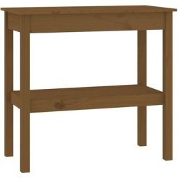 Table console Marron miel 80x40x75 cm Bois de pin solide Vidaxl marron miel