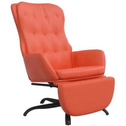 Chaise de relaxation avec repose-pied Rouge Similicuir Vidaxl Rouge