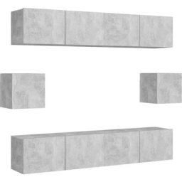 Vidaxl - Ensemble de meuble tv 6 pcs Gris béton Aggloméré Gris béton
