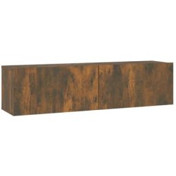Armoire murale tv Chêne fumé 120x30x30 cm Bois d'ingénierie Vidaxl Chêne fumé