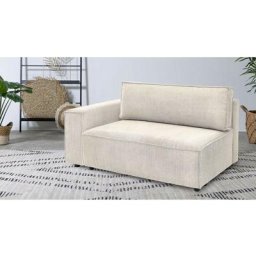 Canapé modulable Bobochic Chauffeuse 2 places avec accoudoir pour canapé modulable nihad tissu