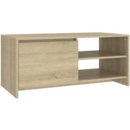 Table basse Chêne sonoma 102x50x45 cm Bois d'ingénierie Vidaxl Chêne sonoma