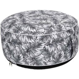The Home Deco Factory - Pouf gonflable blanc et noir Natural Wild - Blanc