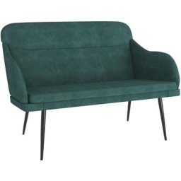Banc Vert foncé 110x76x80 cm Velours Vidaxl Vert foncé