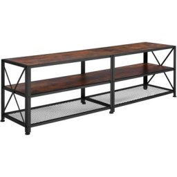 Tectake - Meuble bas - Meuble de télévision de style industriel, buffet de télévision, banc de
