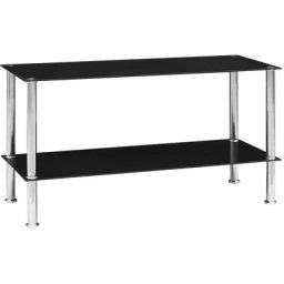 Table basse Noir 110x43x60 cm Verre trempé Vidaxl Noir