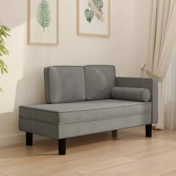 Kalisse - canapé convertible - Moderne Salon Canapé-lit 2 places - Gris clair Velours,118x55x57 cm