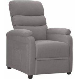 Fauteuil inclinable Gris clair Tissu vidaXL - Gris clair
