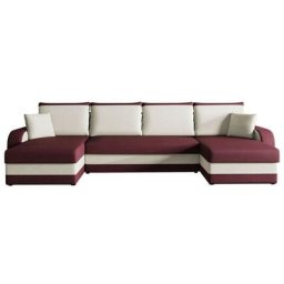 Canapé d'angle Miami 204, Mikrofaza 25 + Mikrofaza 31, Fonction de couchage, Boîte de literie,