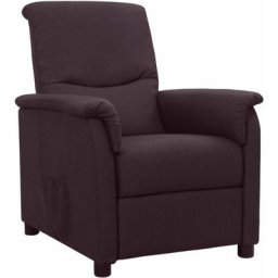 Fauteuil inclinable Violet Tissu vidaXL - Violet