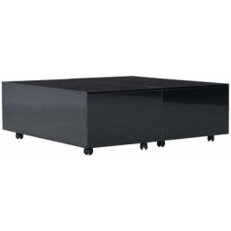Table basse Noir brillant 100 x 100 x 35 cm Vidaxl Noir