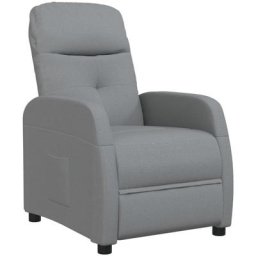 Fauteuil inclinable Gris clair Tissu Vidaxl Gris clair