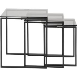 Ebuy24 - Kamma Table basse lot de 3 tables basses, gris. - Grise