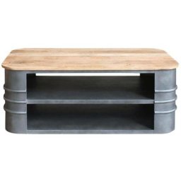 Table basse en métal Locker - Gris