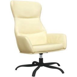 Fauteuil inclinable Crème Similicuir Vidaxl Cream