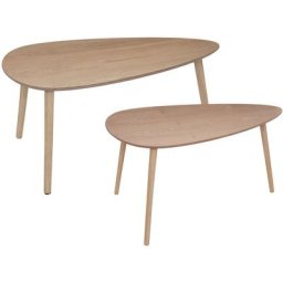 Table basse Mileo naturel x2 Atmosphera créateur d'intérieur - Beige