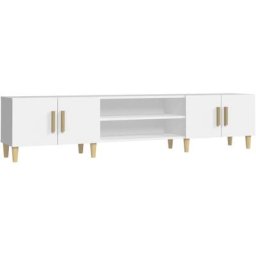 Meuble tv blanc 180x31,5x40 cm bois d'ingénierie Vidaxl White
