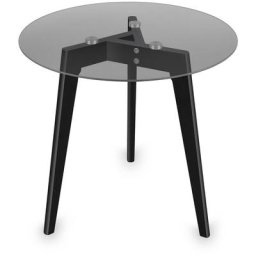 Charlotta - Table d'appoint - Noir - Ø45cm - Noir