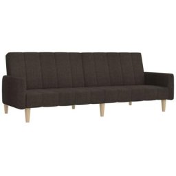 Vidaxl - Canapé-lit à 2 places Marron foncé Tissu Marron foncé