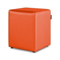Pouf Cube Similicuir Orange pack 2 unités Orange - Orange