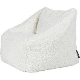 Pouf Fauteuil Enfant en Sherpa, Poufs de Chambre, Crème - Crème - Icon