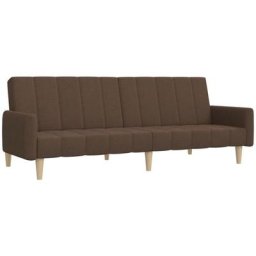 Canapé-lit à 2 places Marron Tissu vidaXL - Marron